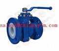 PTFE lined ball valve