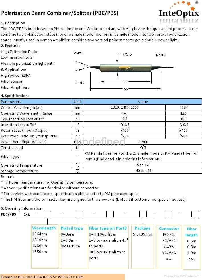 Polarization Beam Combiner/Splitter 2