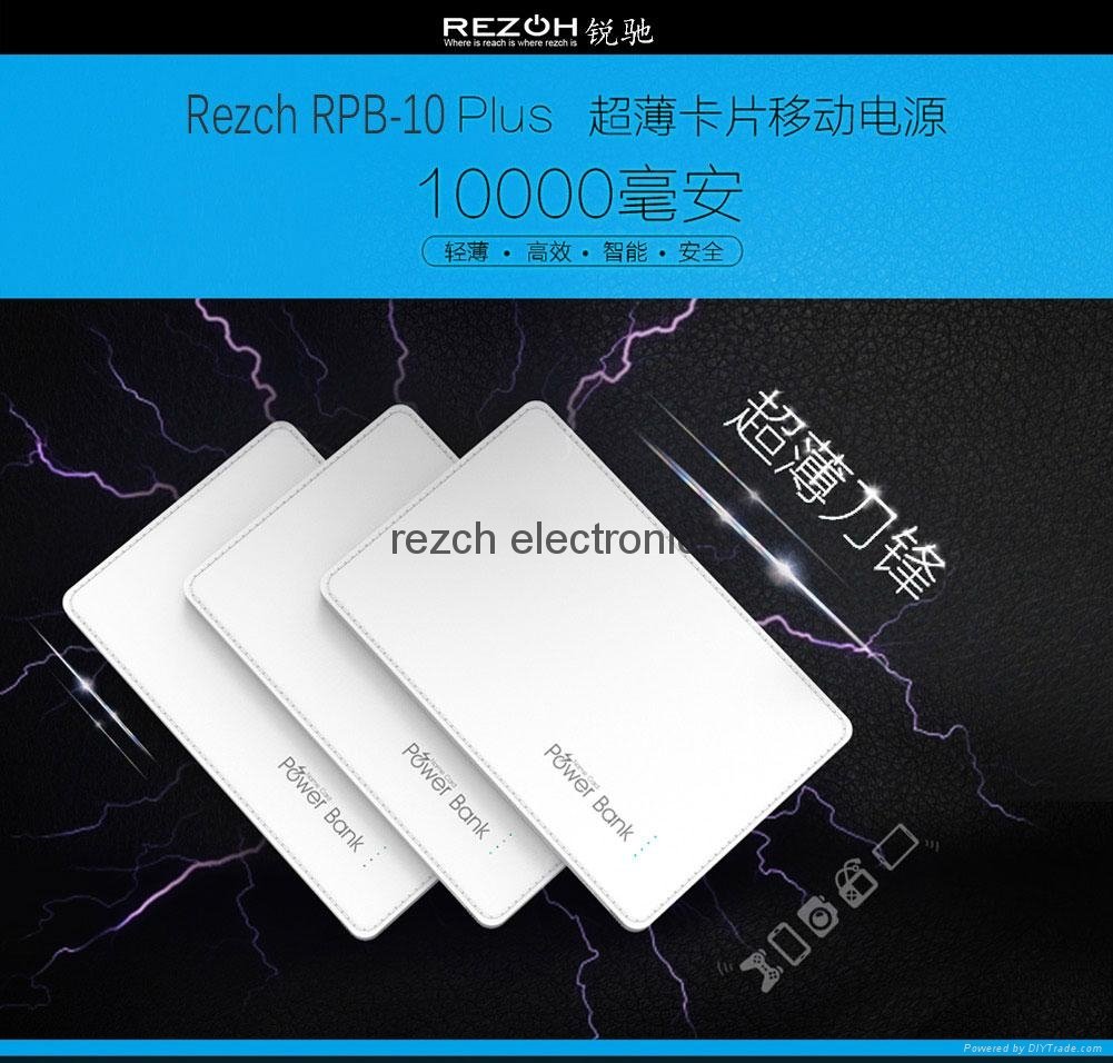 10000mAh Polymer Extrathin Card Power Bank 