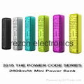 2015 The Code Serie 2400mAh Mini Mobile Power Bank Charger