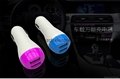 2015 New Arrival Super Mini Dual USB Car Charger Support Fast Charging 4