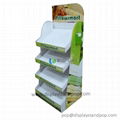 Free Standing Corrugated Cardboard Display Stand with Shelves 3