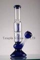 blue glass bong of waterpipe for tobacco  2