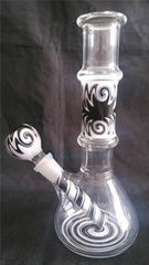 black pattern of waterpipe with smoking accessries