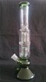 green waterpipe of glass bong for tobacco