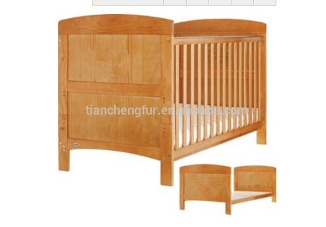 Solid pine wood baby crib cot bed 2