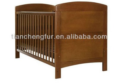 Solid pine wood baby crib cot bed 3