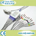 Hellige 10 lead ekg cable，banana 4.0,TPU material