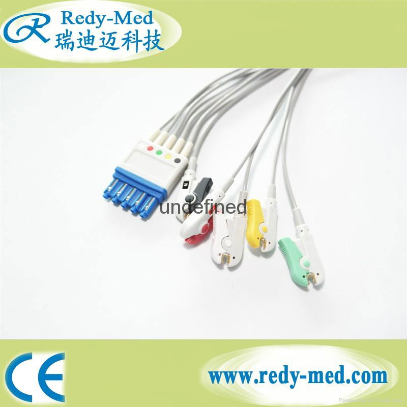 Philips M2601B Compatible Viridia Telemetry Leadset 5lead ecg cable leadwire 2