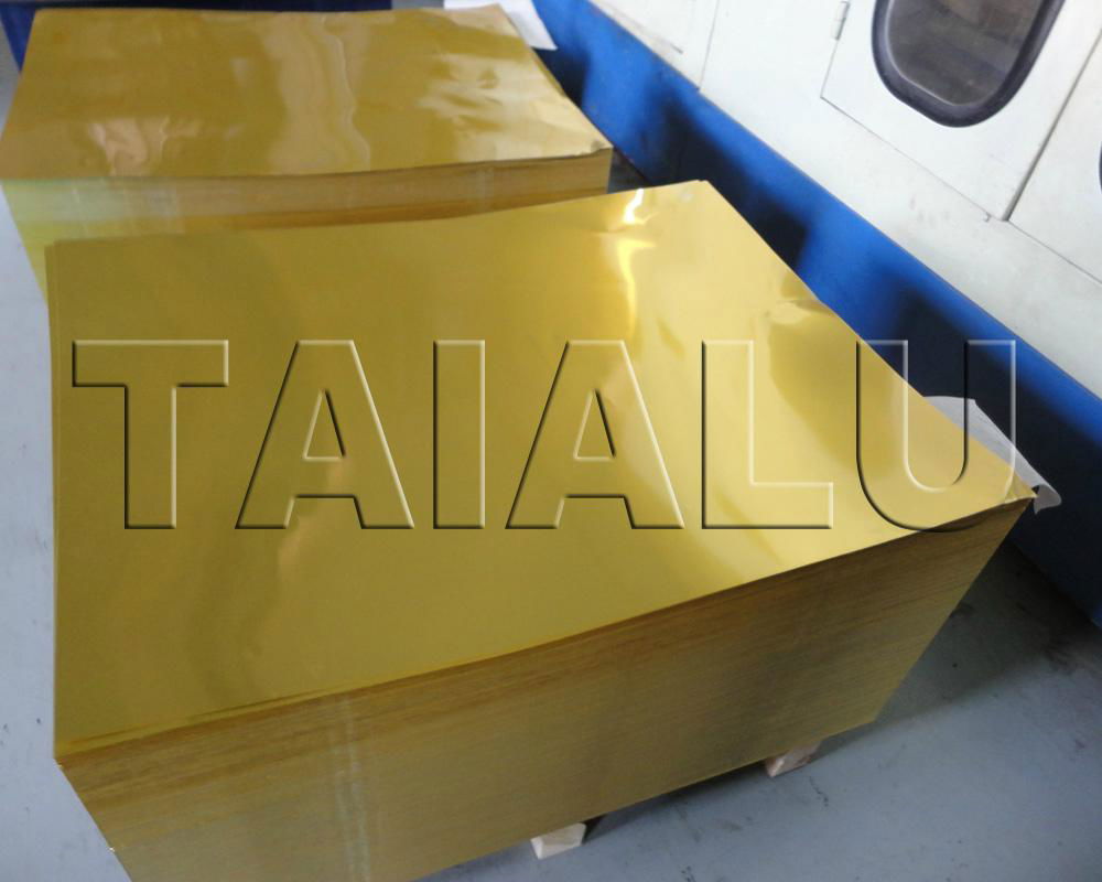 golden lacquer aluminium foil sheet for pilfer proof cap ISO9001 FDA 