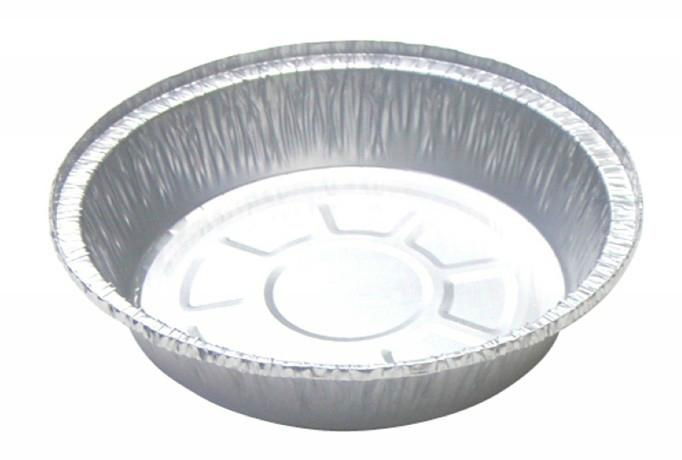 disposable silver round aluminum tinfoil to go plate 5