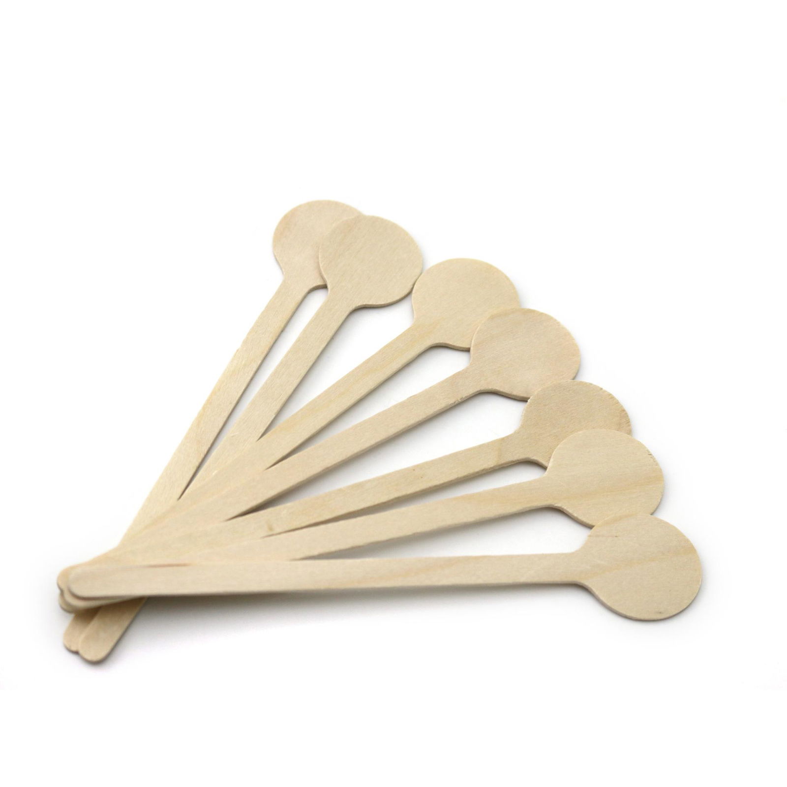 Disposable Natural Wooden Round Handle Coffee Stirrers Cocktail Stick