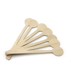 Disposable Natural Wooden Round Handle Coffee Stirrers Cocktail Stick