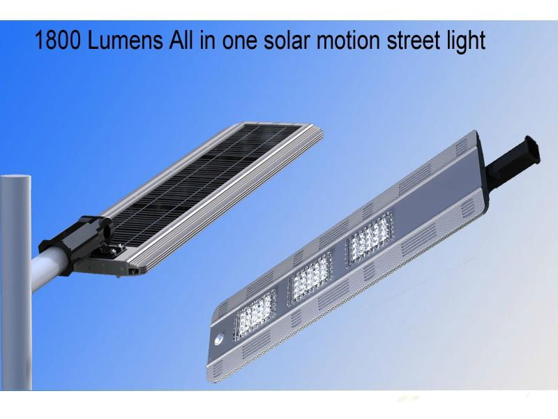Hot Selling 1800 Lumens Own Design  Integrated Solar Led Street Light with CE