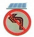 Solar powered LED traffic warning sign 2