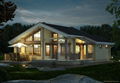 hot sales single storey wooden house 1