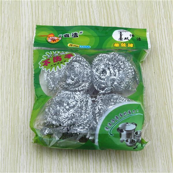 Bulk good quality cleaning Stainless steel pot scourer cleaning ball 3