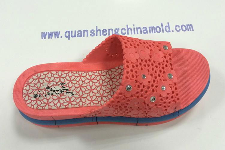 PVC air blowing injection shoe slipper  moulds from jinjiang quansheng 2