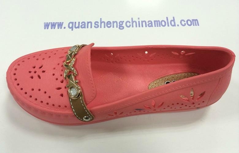 PVC air blowing injection shoe slipper  moulds from jinjiang quansheng 4