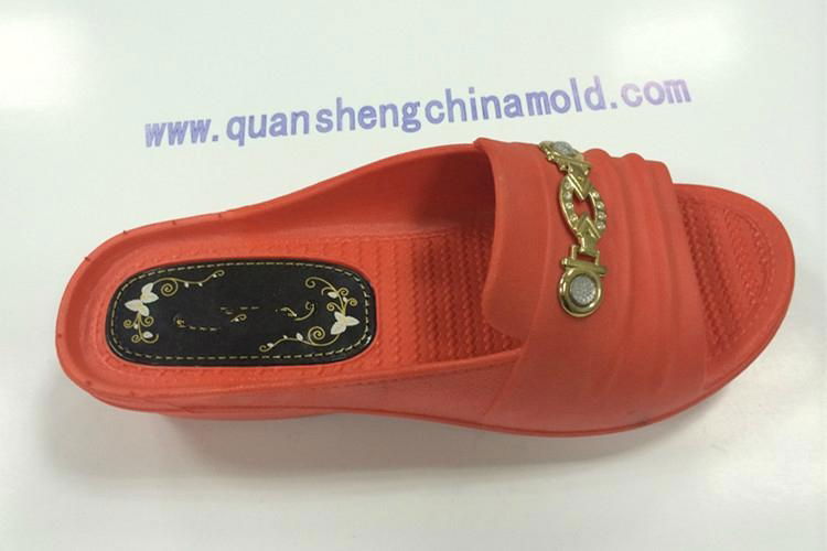 PVC air blowing injection shoe slipper  moulds from jinjiang quansheng