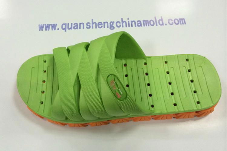 PVC air blowing injection shoe slipper  moulds from jinjiang quansheng 2
