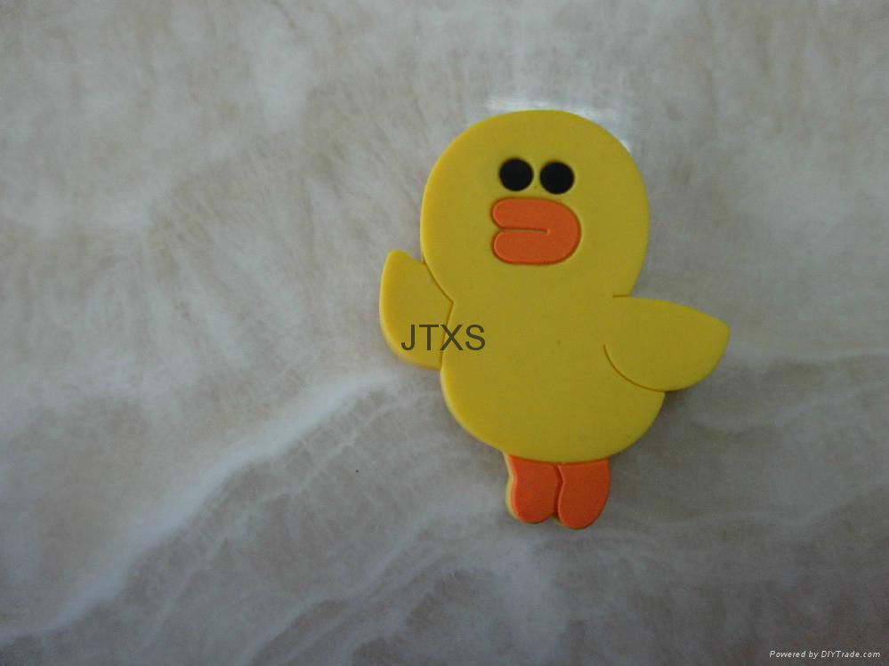 3D Rhubarb duck  silicone cartoon design fridge magnet 2