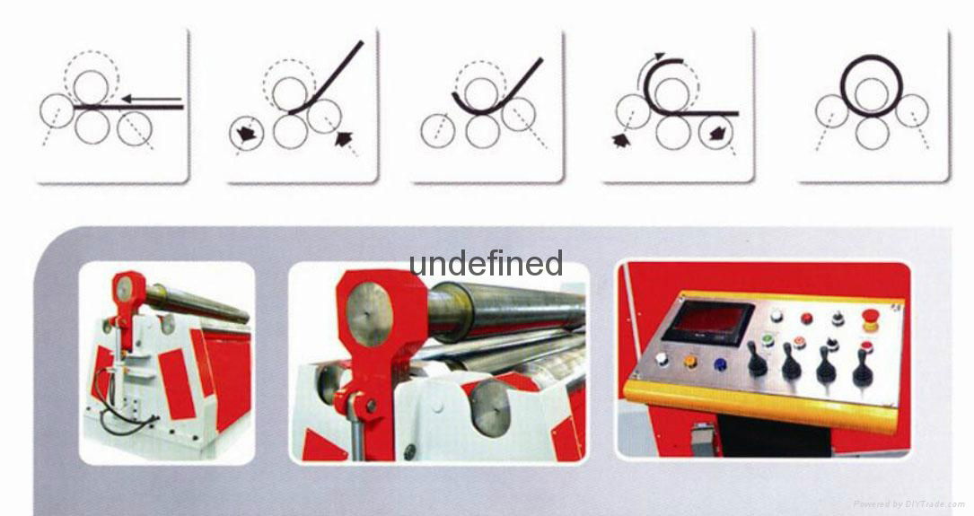 Hot!!! Selling 4-roller NC hydraulic plate rolling machine 3