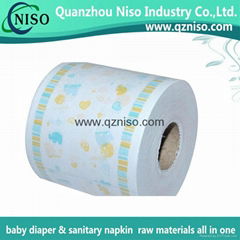 Full laminated breathable printing PE film raw material for baby diaper