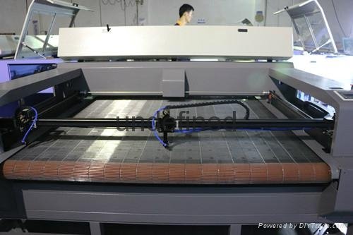 Laser fabric cutting machine with auto feeding system