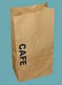 Square bottom kraft paper bag for
