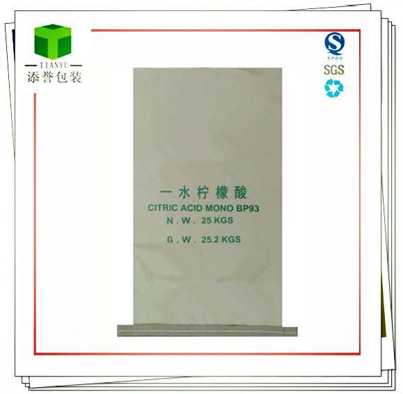 Citric Acid Seam bottom bag Sewn open mouth bag 25kg  3