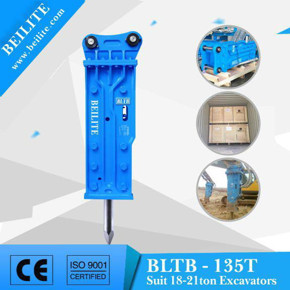 BLTB135 hydraulic hammer at reasonable price with 135mm hammer chisel 2