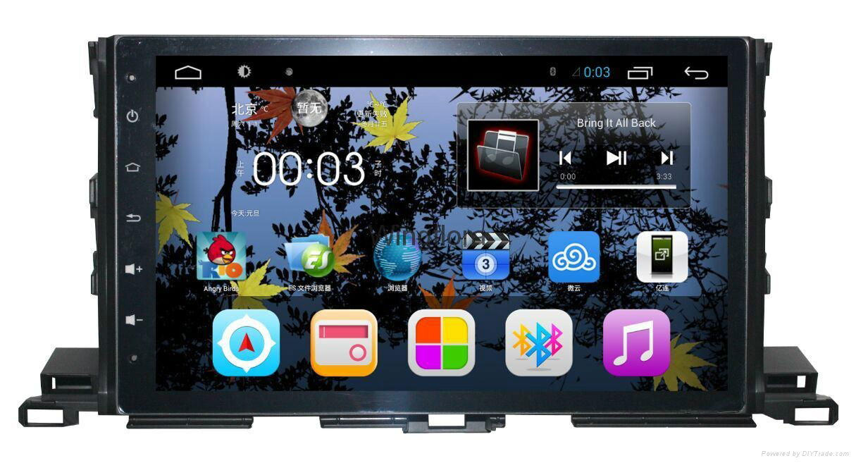 10.2" Car GPS and Entertainment System with Android 4.2.2 for Toyota Highlander