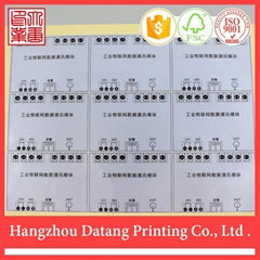 China electrical private label PET products sticker 
