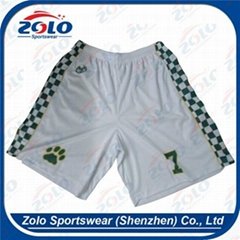 Sublimated printing men's lacrosse shorts with pockets