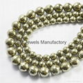Cheap Prices Pyrite Plain Round beads 2