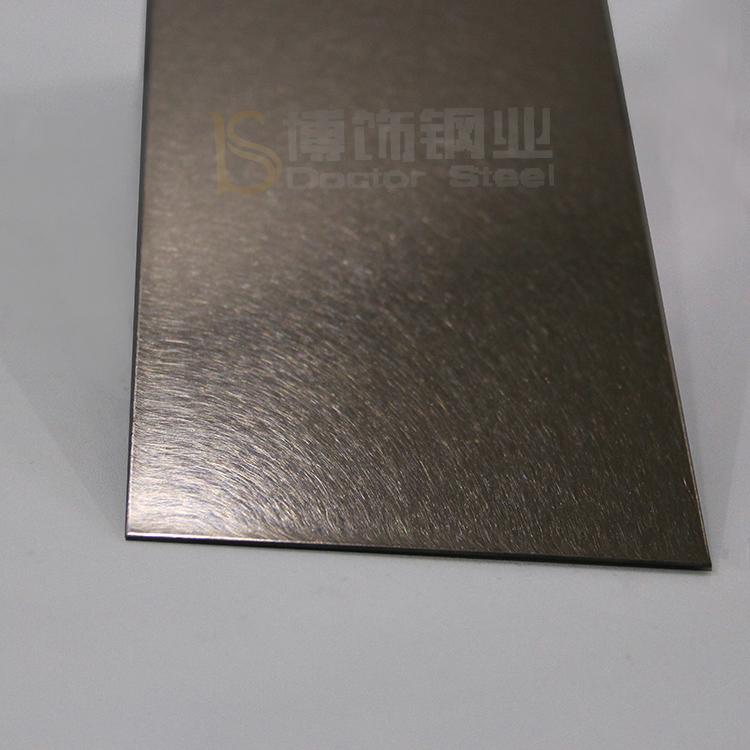 304高比和纹镀香槟金不锈钢 亮光抗指纹加工 2