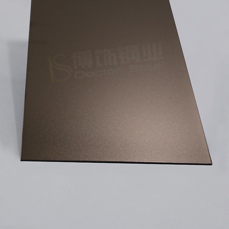 304高比打砂镀古铜不锈钢 哑抗指纹加工 4