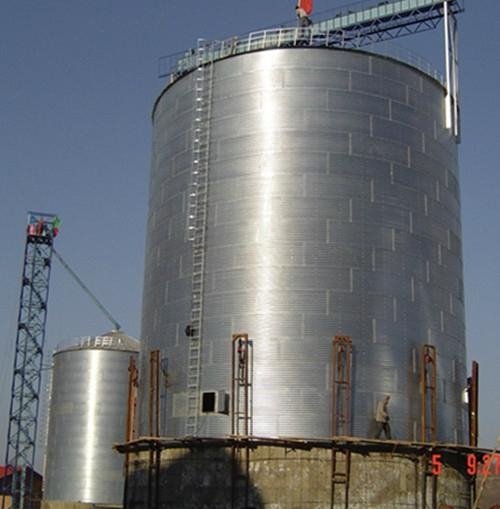 Galvanized grain storage flat steel silo bin