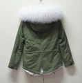 white winter fur parka for women