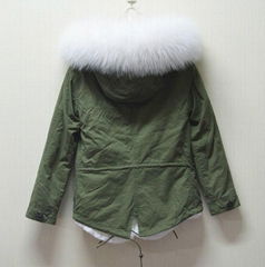 white winter fur parka for women wholesale factory price