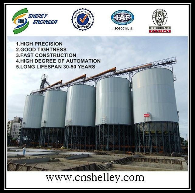 Conical Bottom Grain Steel Silos used for sale