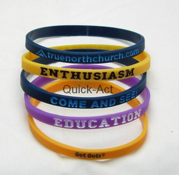 Custom silicone bracelets advertising promotional 2