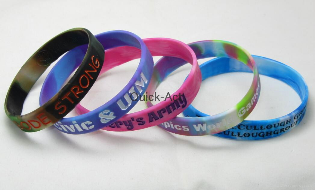 Custom silicone bracelets advertising promotional 5
