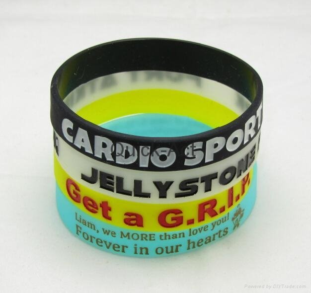 Silicone wristbands world cup game promotional gift
