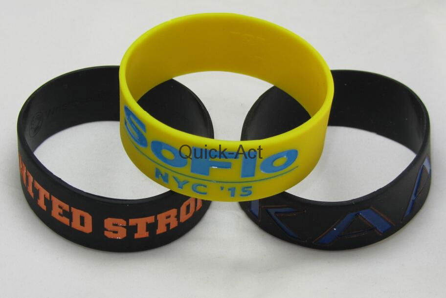 100% silicone bracelet custom design 2