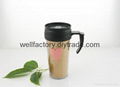 16 oz double wall plastic coffee mug