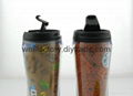 475ml starbucks style double wall plastic coffee mug 2