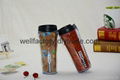 475ml starbucks style double wall plastic coffee mug 1