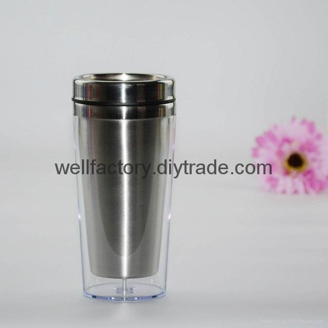 450ml double wall paper inserted promotion travel mug Made in china 2